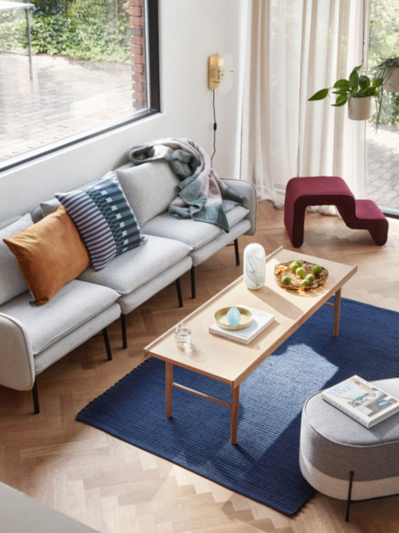 Pouf gris et sable, Norm