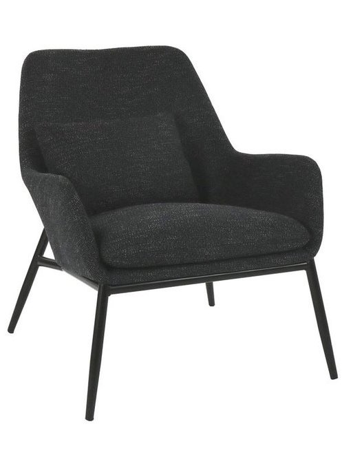 Pomax Fauteuil Hailey en métal et tissu gris clair anthracite