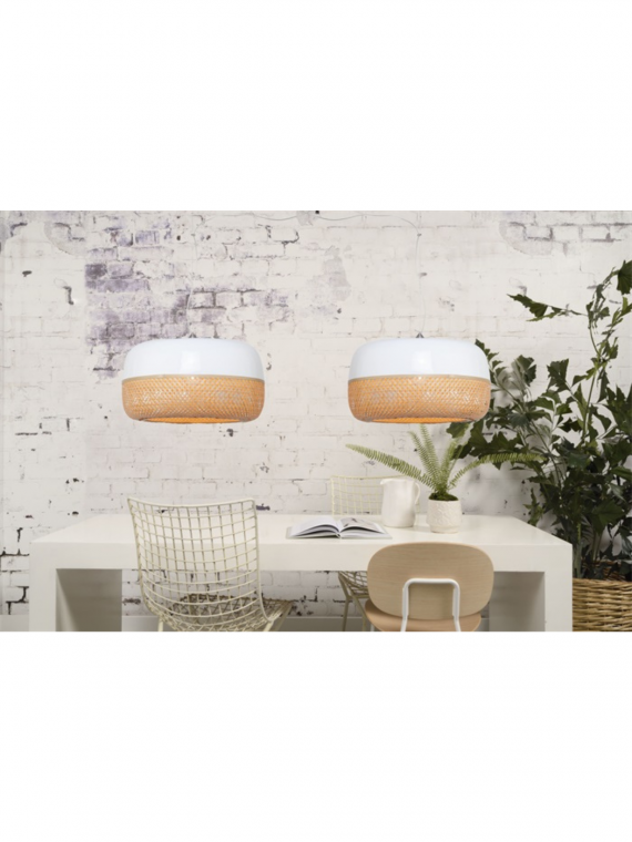 Double hanging lampe in bamboo, Mekong