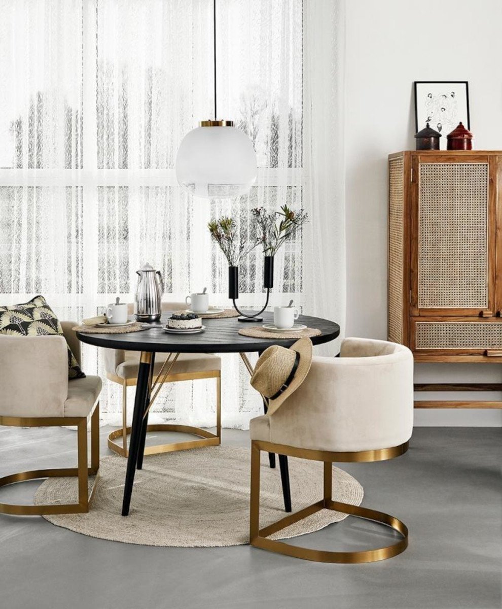 Armoire en teck et rotin naturel, Merge Nordal