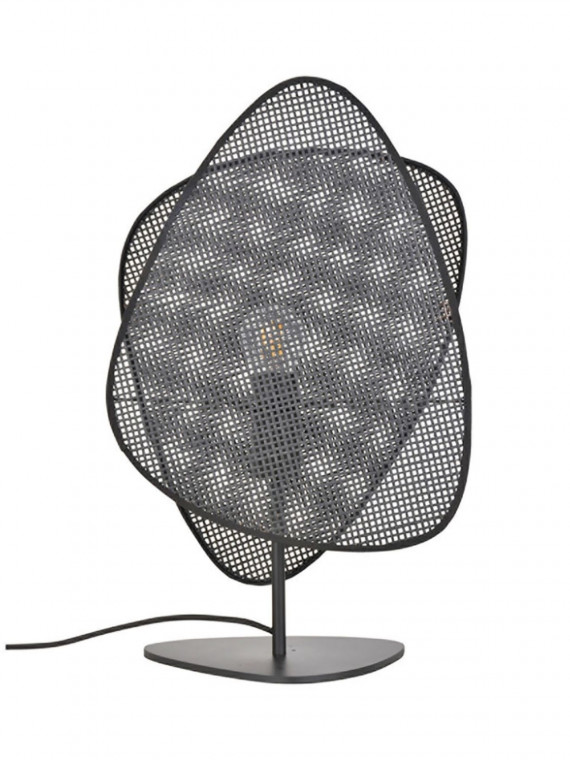 Market Set Table lamp in rattan rattan wickerwork, Black Screen