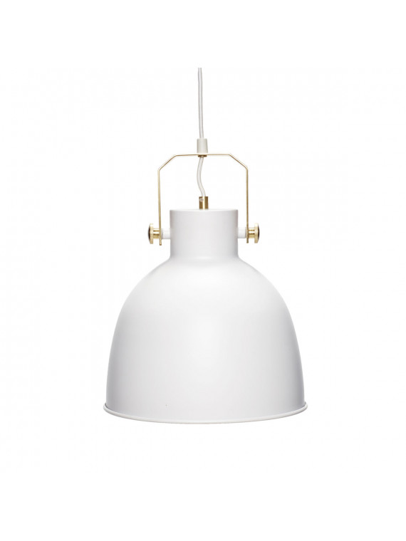 Hubsch Suspension atelier en métal blanc et or, Liv