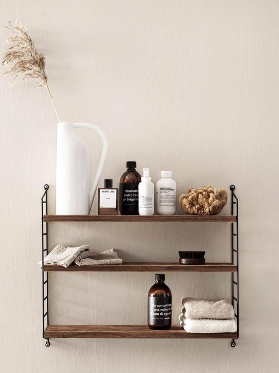 Metal and wood shelf, Pocket