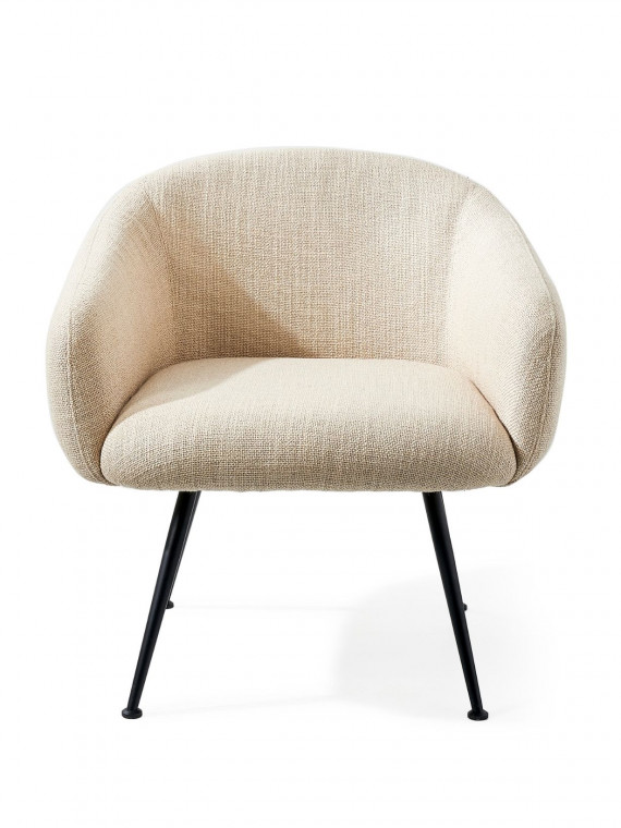 Fauteuil Buddy en tissu beige Pols Potten