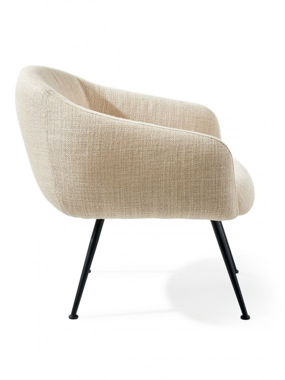 Fauteuil Buddy en tissu beige Pols Potten