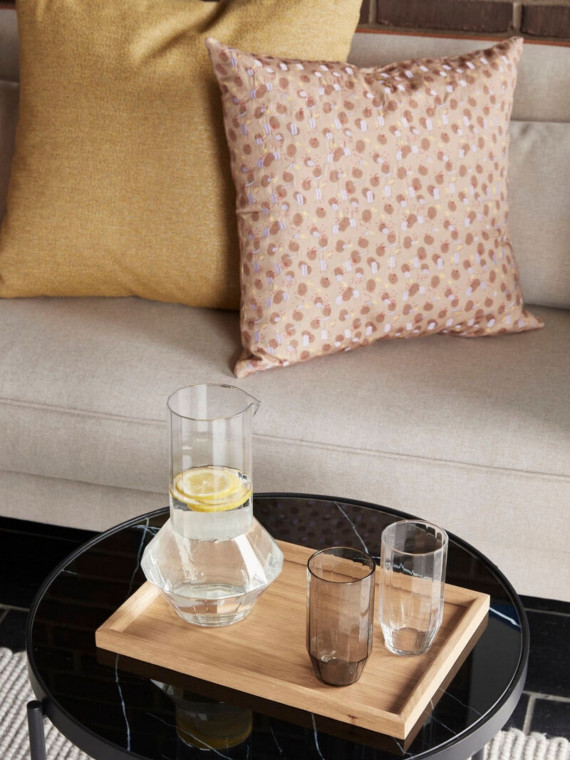 Black metal and marbre coffee table Nora Hubsch
