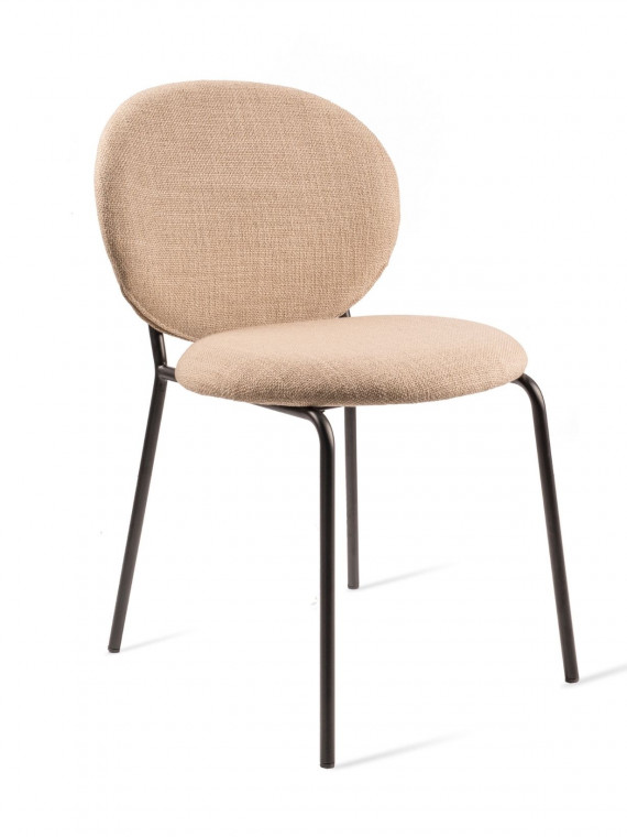 Chaise en métal noir et tissu simply Pols Potten