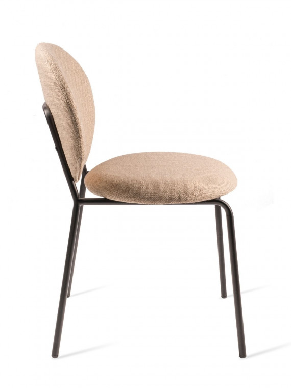 Chaise en métal noir et tissu simply Pols Potten