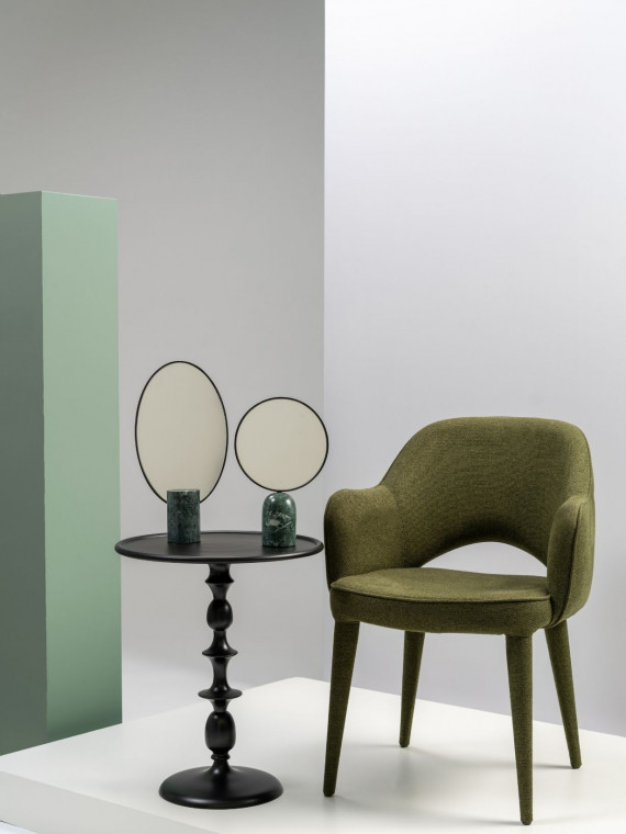 Fauteuil de table en tissu Abelia Pols Potten