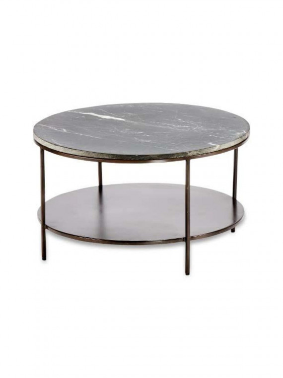Nkuku-Table basse en fer forgé et marbre, Karoko