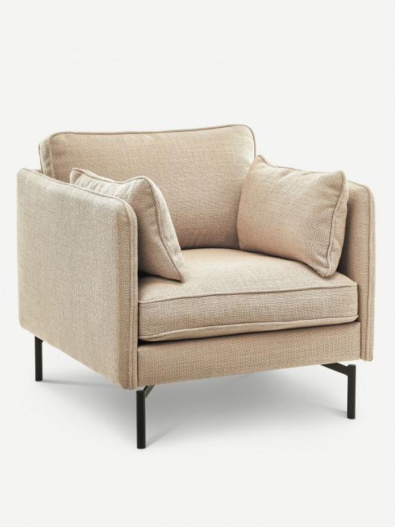 fauteuil en tissu beige PPno.2 pols potten