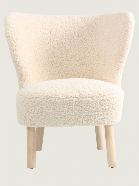 Fauteuil scandinave en fourrure bouclée Jazz doudou opjet