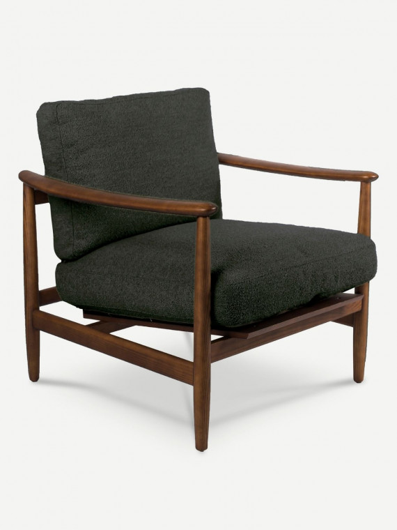 Fauteuil en frêne foncé Todd Pols potten