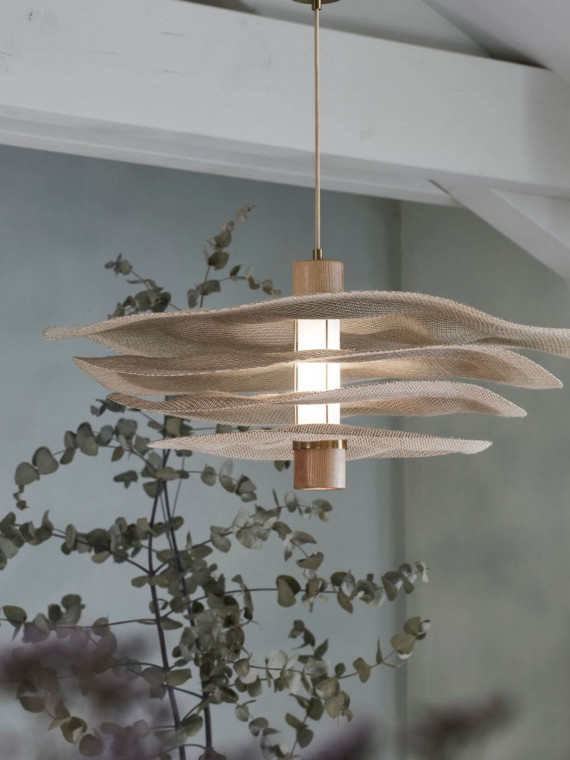 Hanging light with 4 shades in Varian material, Rivage