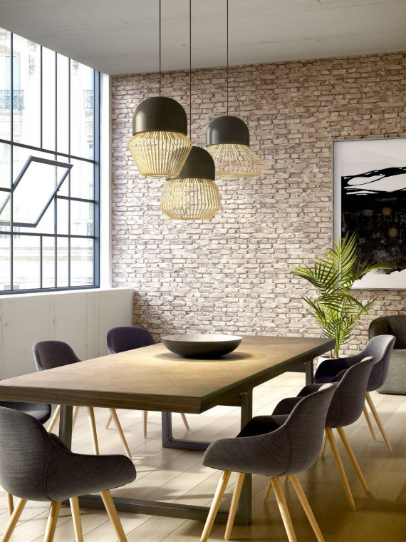 Suspension en bambou, Anemos S noir Forestier