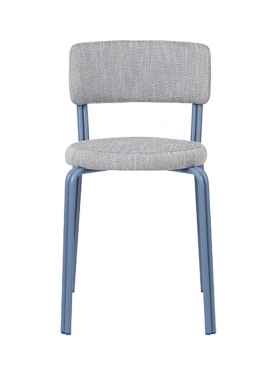 Chaise en fer et textile Oda Broste Copenhagen bleu