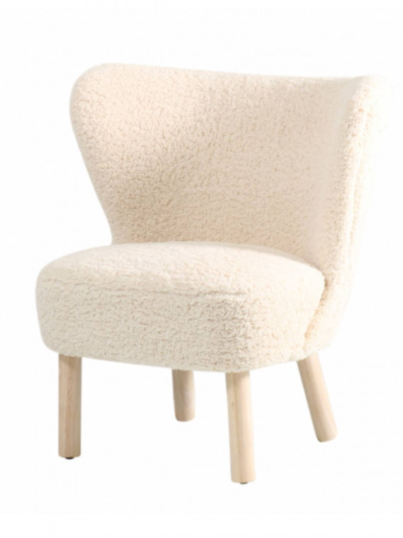 Fauteuil scandinave en fourrure bouclée Jazz doudou opjet