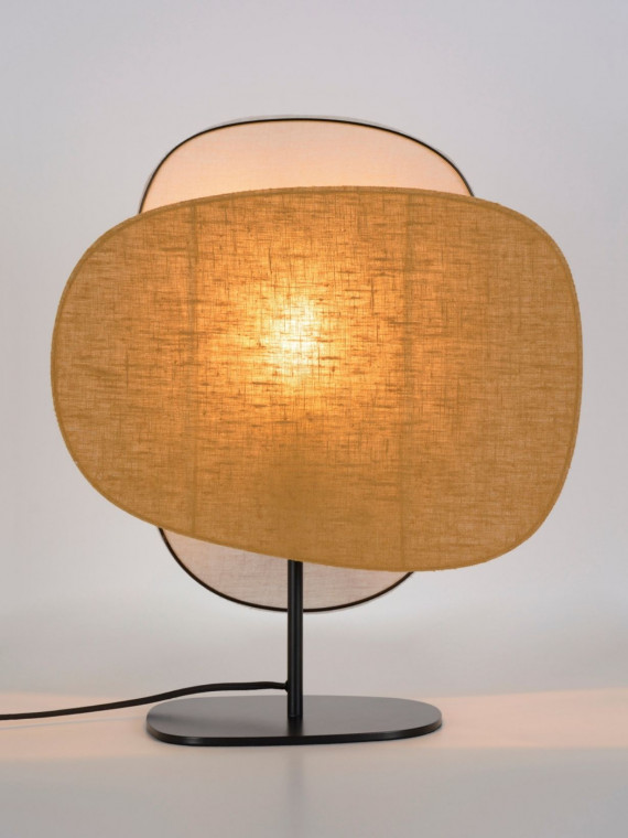 Lamp base, Screen 70's of two linen screens, Market Set