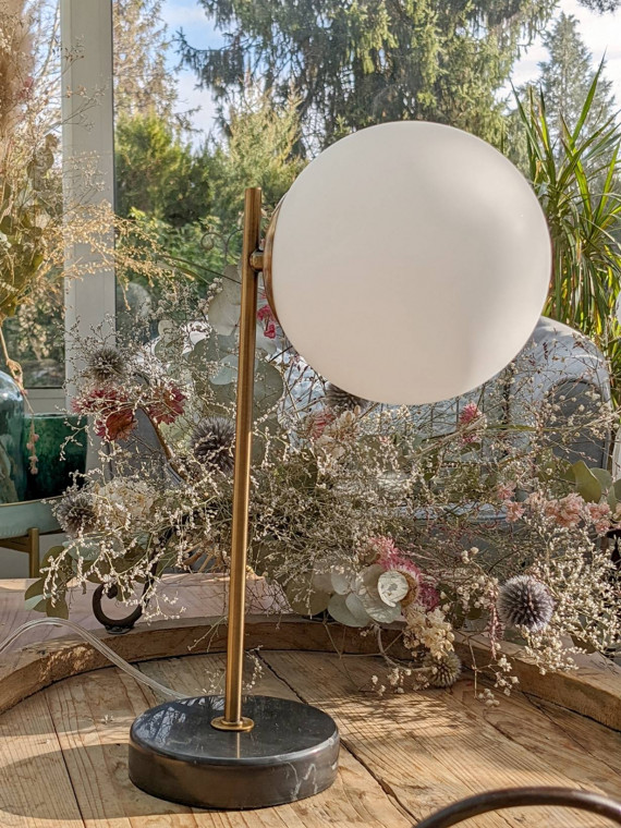 Lampe à poser en marbre, Bilou