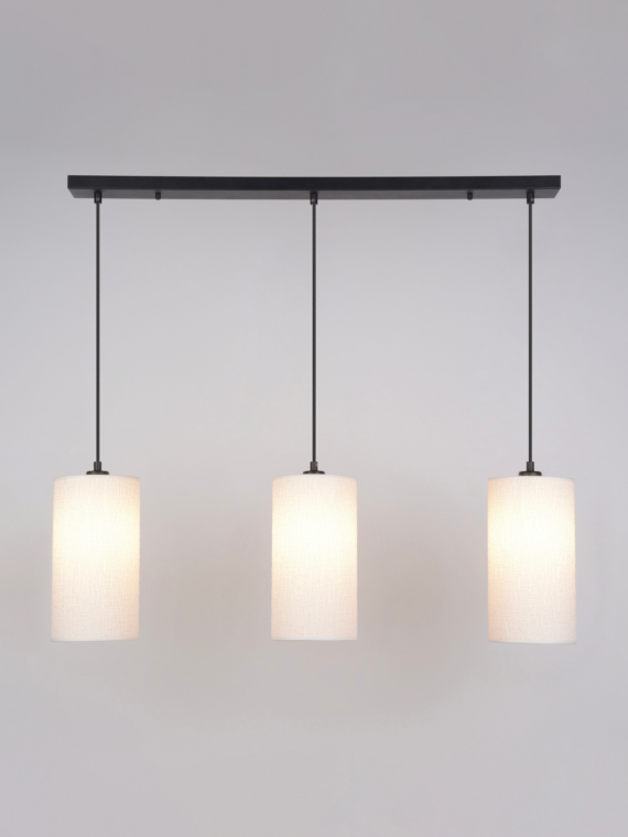 Suspension en métal et tissu 3 lumières Cosiness 3L Market Set