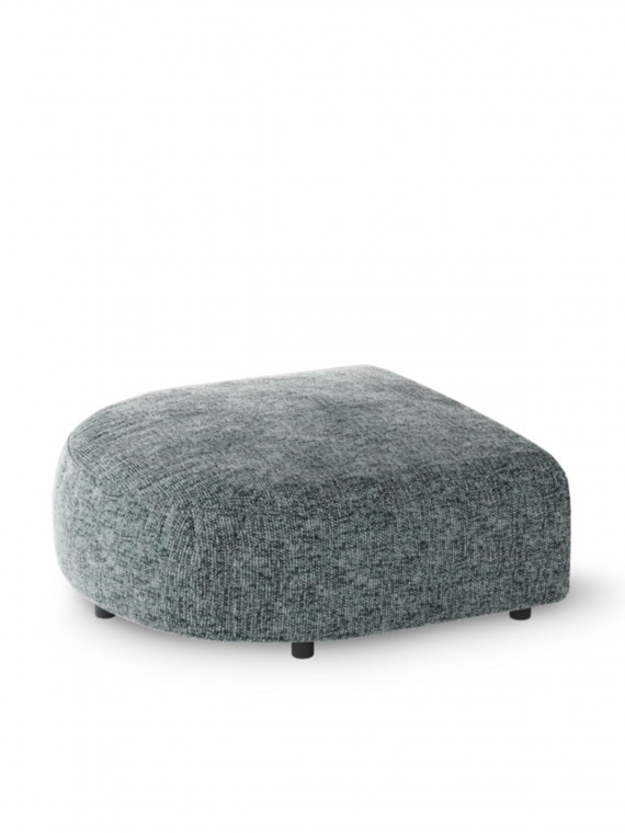 Pouf côté gauche en tissu vert, Module Pols Potten