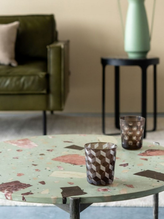Table basse Nougat en terrazzo, vert Olive Pols Potten