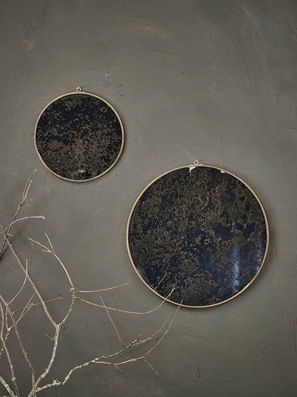 Brass Oiled Decorative Mirror, Kiko