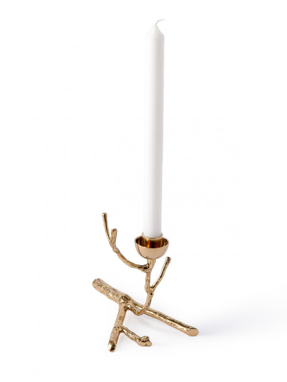 Bougeoir Twiggy XS branche doré Pols Potten