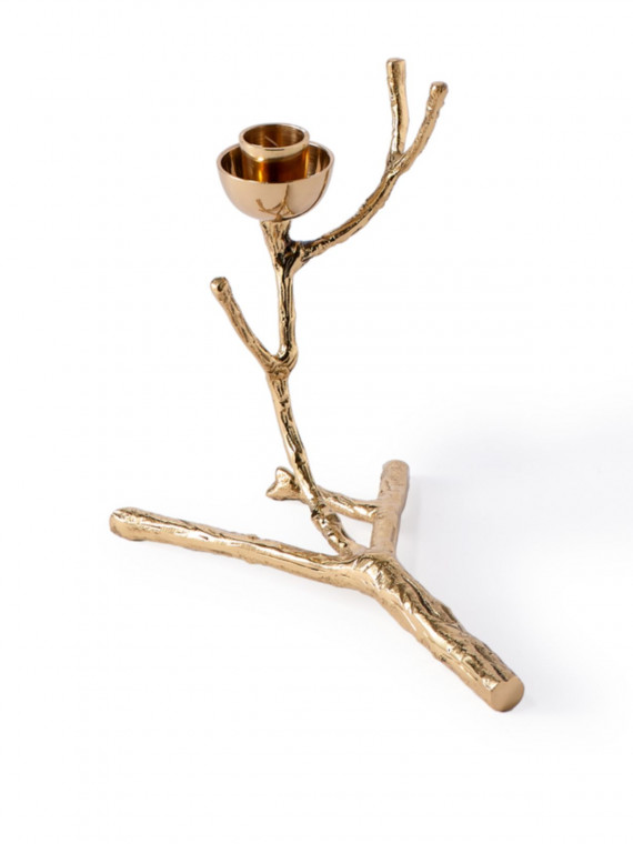 Bougeoir Twiggy XS branche doré Pols Potten