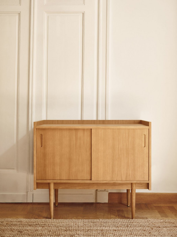 366 concept Petite enfilade Série 1050 en chêne 2 étagères