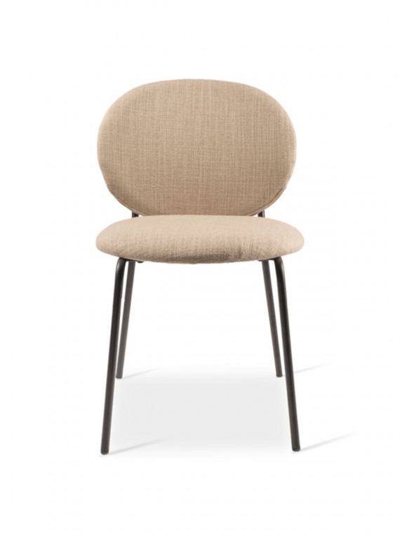 Chaise en métal noir et tissu simply Pols Potten