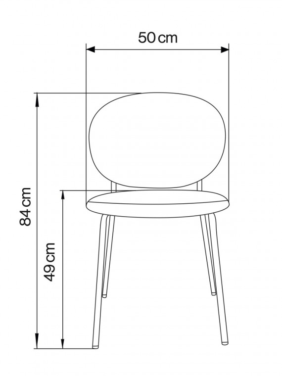 Chaise en métal noir et tissu simply Pols Potten