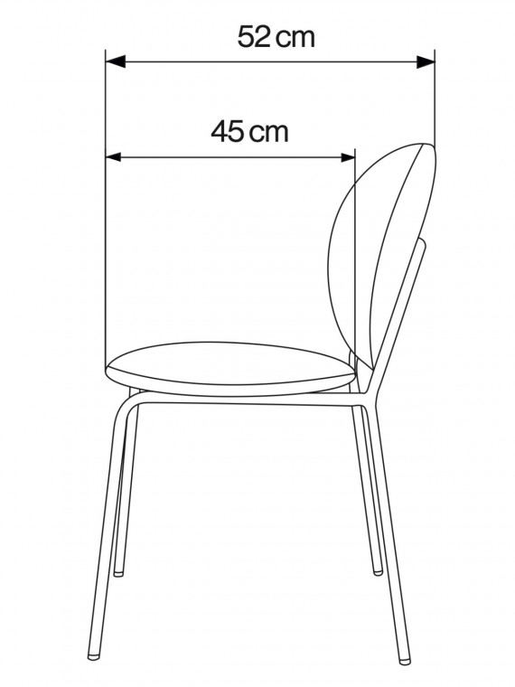 Chaise en métal noir et tissu simply Pols Potten