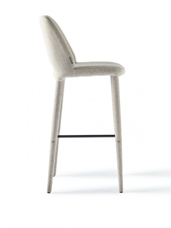 chaise de bar écru en tissu, holy