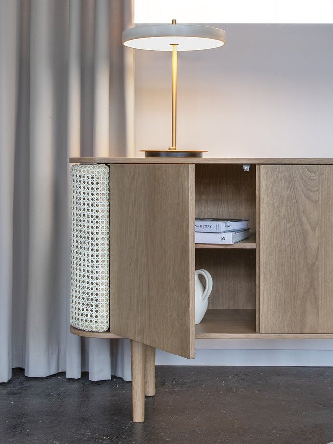 UMAGE - Oak and rattan cabinet, Treasures 3 doors - MBS Design