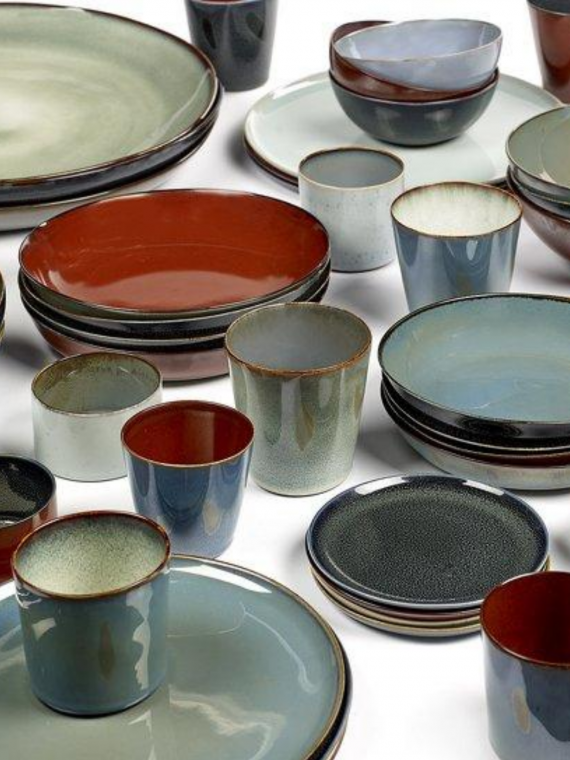Assiettes à dessert en grès x4, Terres de Rêves Serax