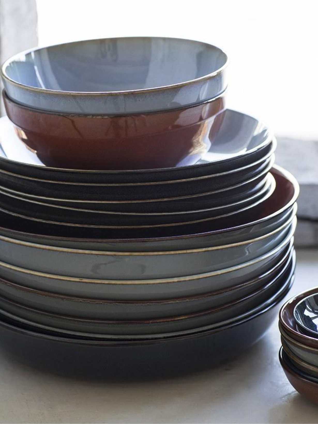 Stoneware soup plates x4, Terres de Rêves Serax